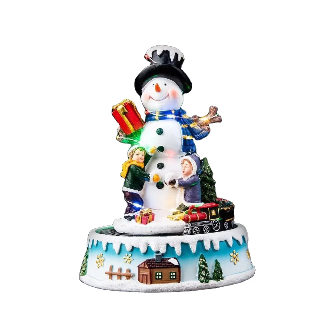 Christmas American Country Style Resin Lights Christmas Tree Decoration Home Bar Shop Window Home Decoration Gifts