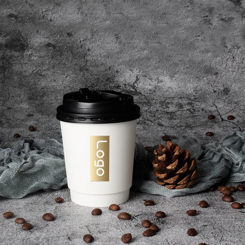 Takeaway packing hot drinks disposable ribbed corrugated tea ripple coffee paper cup
