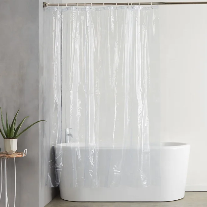 Custom pvc folding short shower curtains