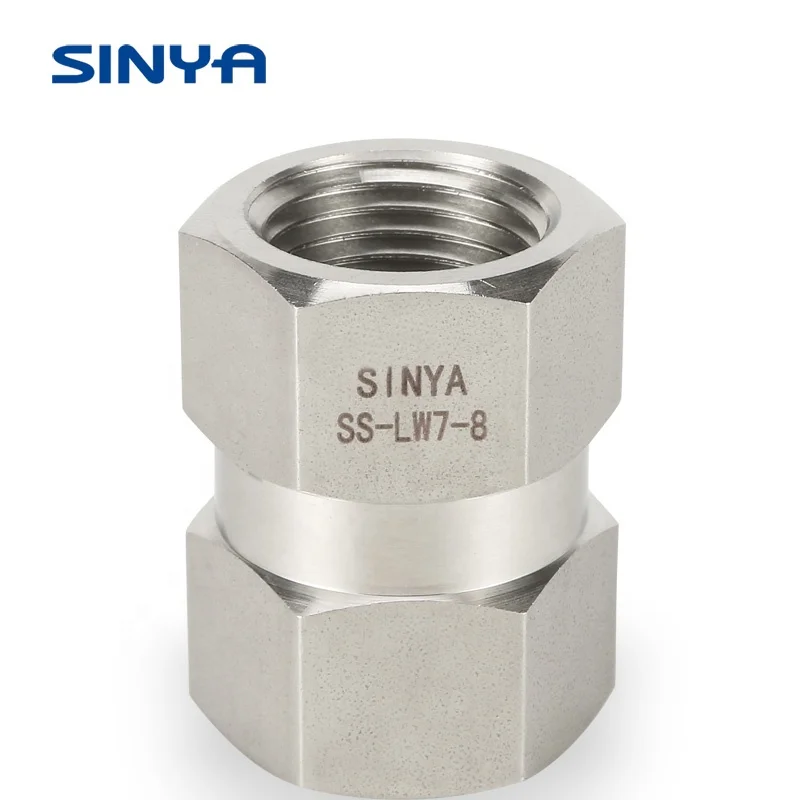 3/4 in. Female Pipe Fitting Swagelok Type Stainless Steel Quick Connect Coupling 1/2 in. Threaded  NPT 316ss Hex Coupling