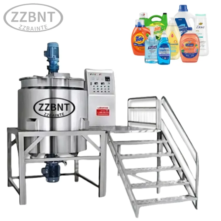 ZZBNT Liquid Soap Making Machine Small Line Production Liquid Shampoo Machine Blender Liquid Washing tank soap  Line in china