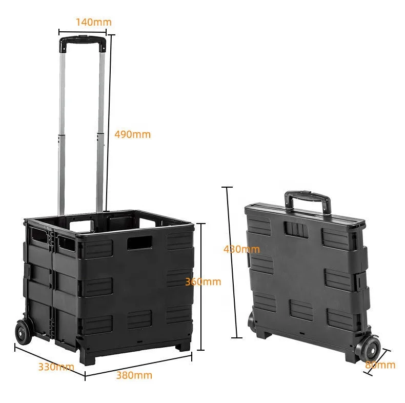 New Design Climb Stairs Folding Cart Supermarket Luggage Camping Shopping Trolley With Cover