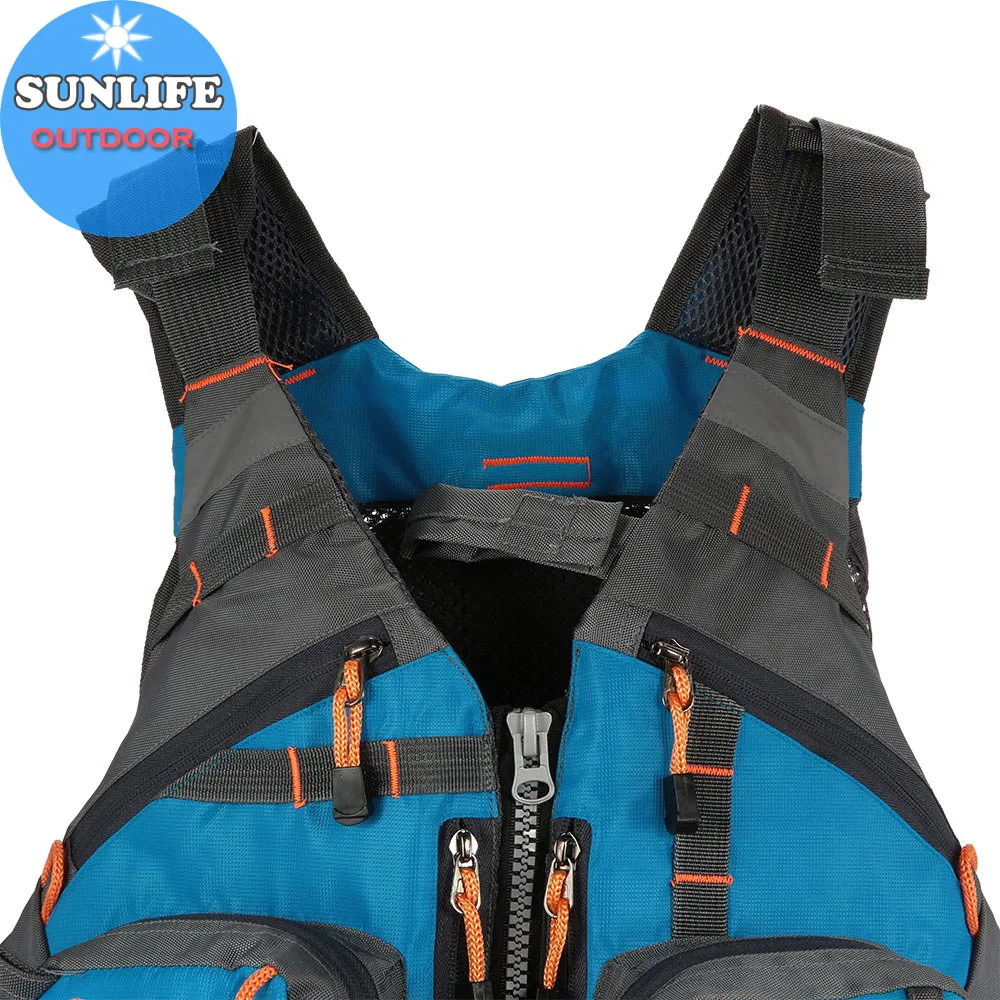 SUNLIFE  Outdoor Sport Blue colour Fishing Life Jackets Breathable Swimming Life Jacket Life Safety Jacket With Multi-pockets