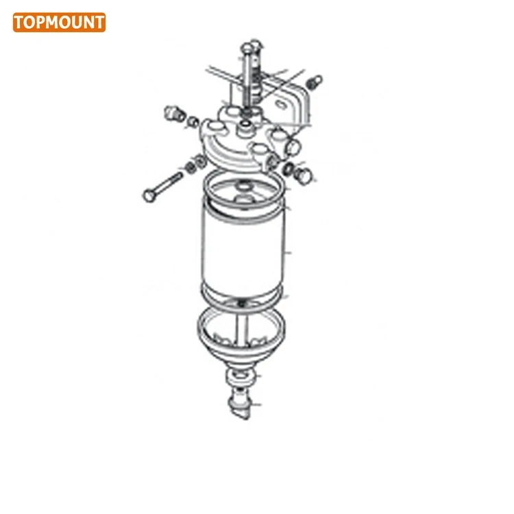 MB129677 MB220900 L200 4M40 MR244238 MB554314  TOPMOUNT High quality Auto parts Diesel Feed pump filter for Mitsubishi SUZUKI