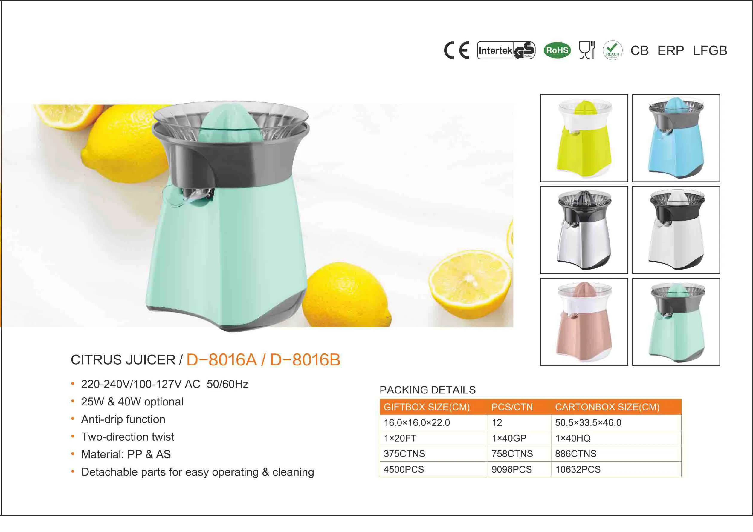 New design hot sale kitchen appliances lemon squeezer manual citrus press juicer electric manual citrus juicer with bpa free
