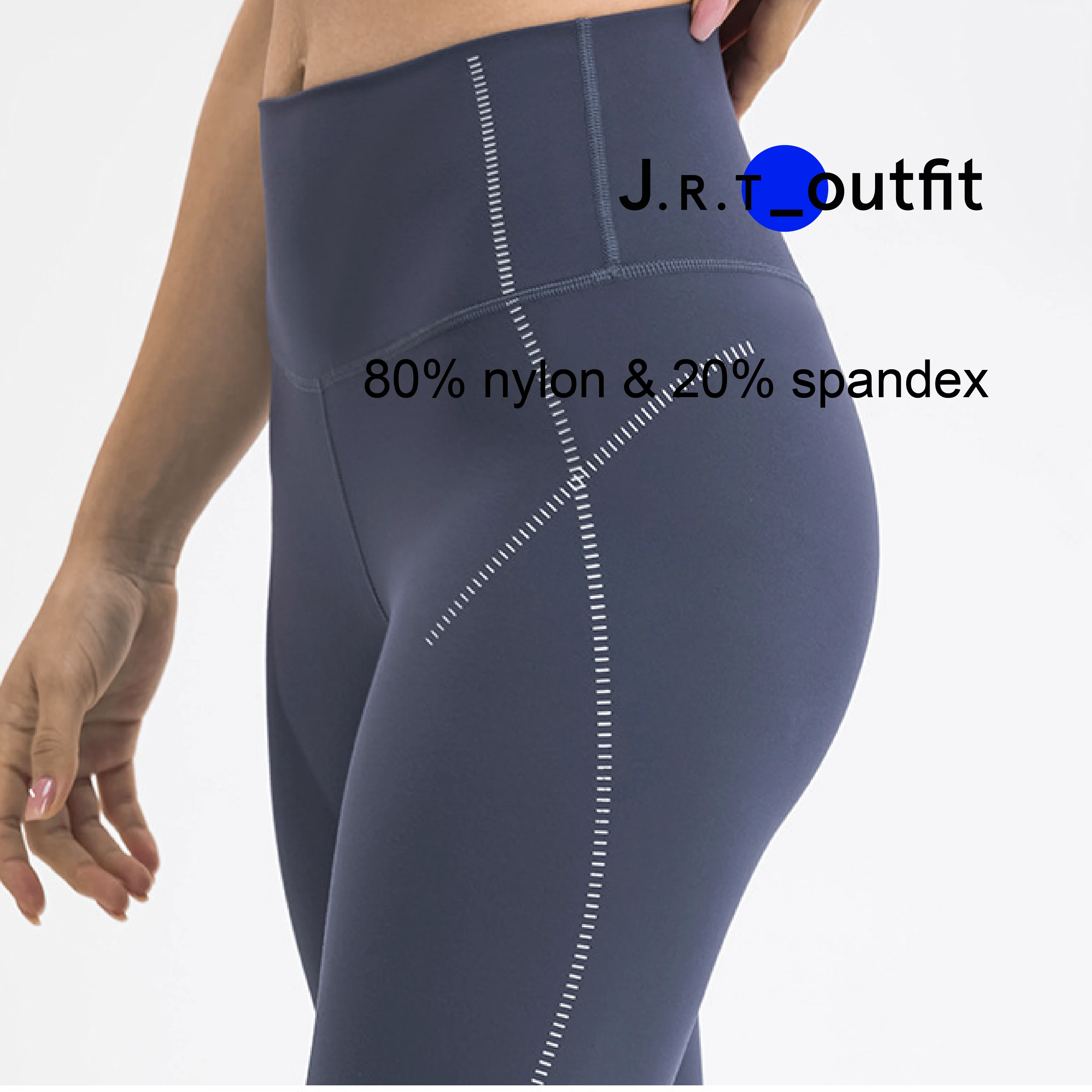 J.R.T High Quality Solid Fitness Full Length Quick Dry Sweat-wicking Womens Gym Apparel Compression Leggings With Pocket