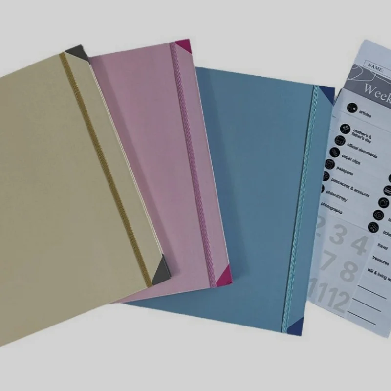 Document Organizer Bound Expanding File Folder for Important Papers Emergency Binder,  Social Security Cards,