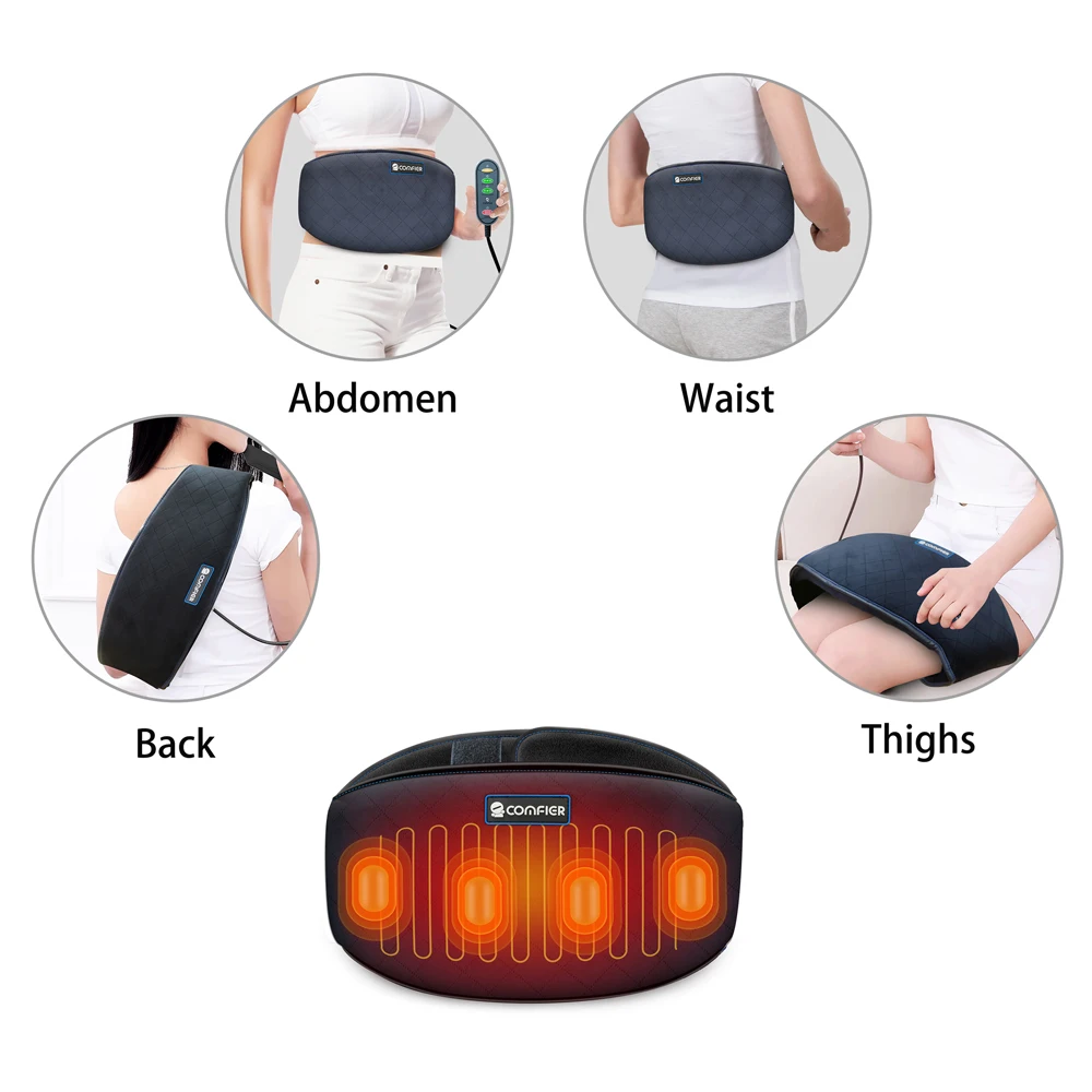 Comfier cheap eletric Heated waist belt with masage