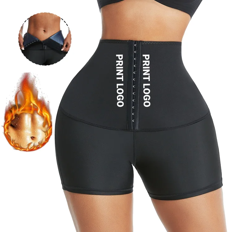 Tummy Control Pants Neoprene Belt Waist Trimmer Women Sport Shorts