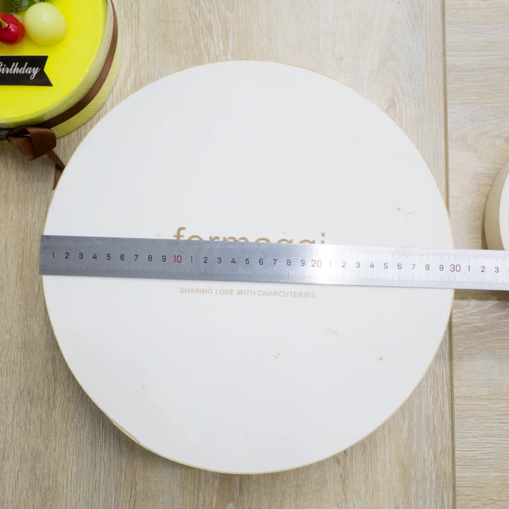 Hot Sell Biodegradable Wood Mold to go Wooden Round Brie Cake Veneer Cheese Box for Charcuterie Platter Board Packaging 75mm