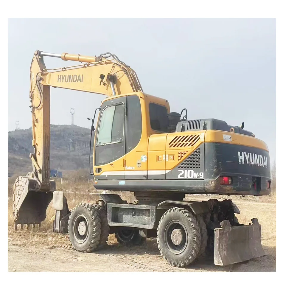 Used Hyundai 210w-9 Hydraulic Wheel Excavator, Hyundai Wheel Excavator