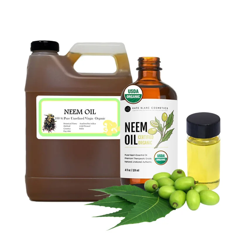 OEM Factory Wholesale 100% Pure Unrefined Neem Cold Pressed Oil OEM/ODM Factory Bulk Neem Seed Extract Oil