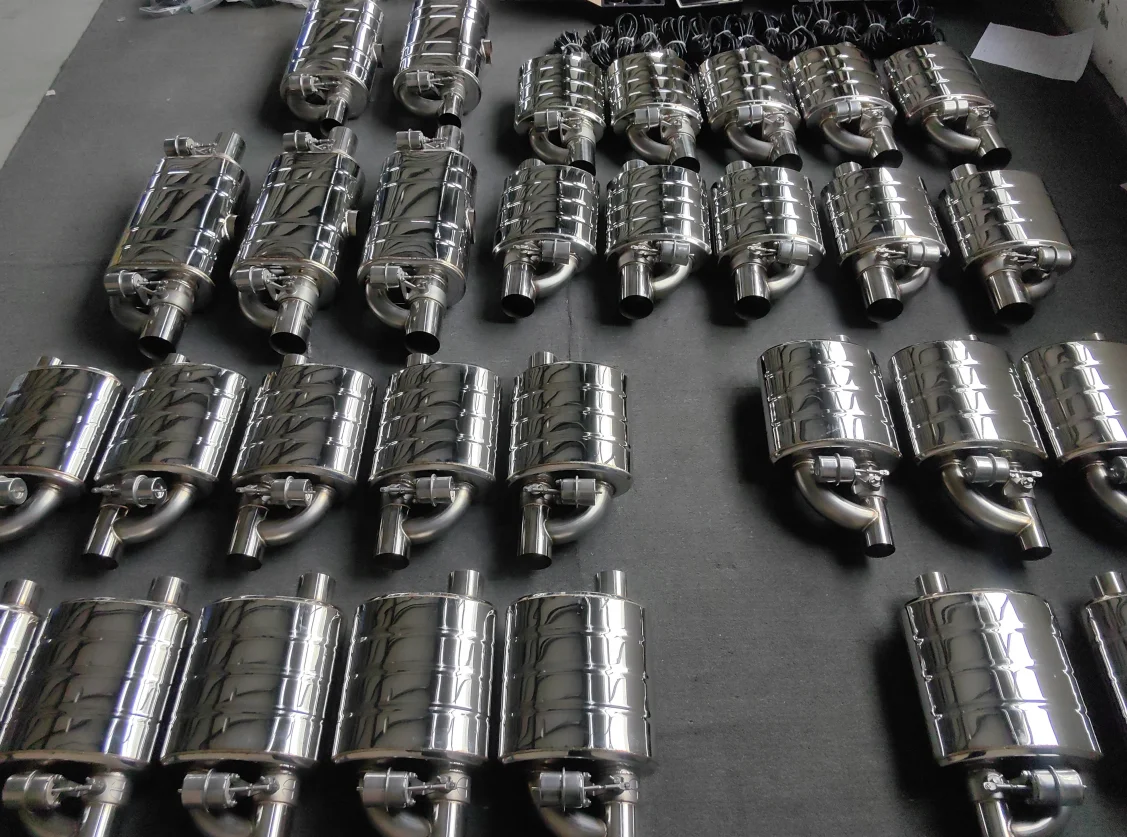 Custom ss304 carbon fiber titanium universal exhaust muffler tips