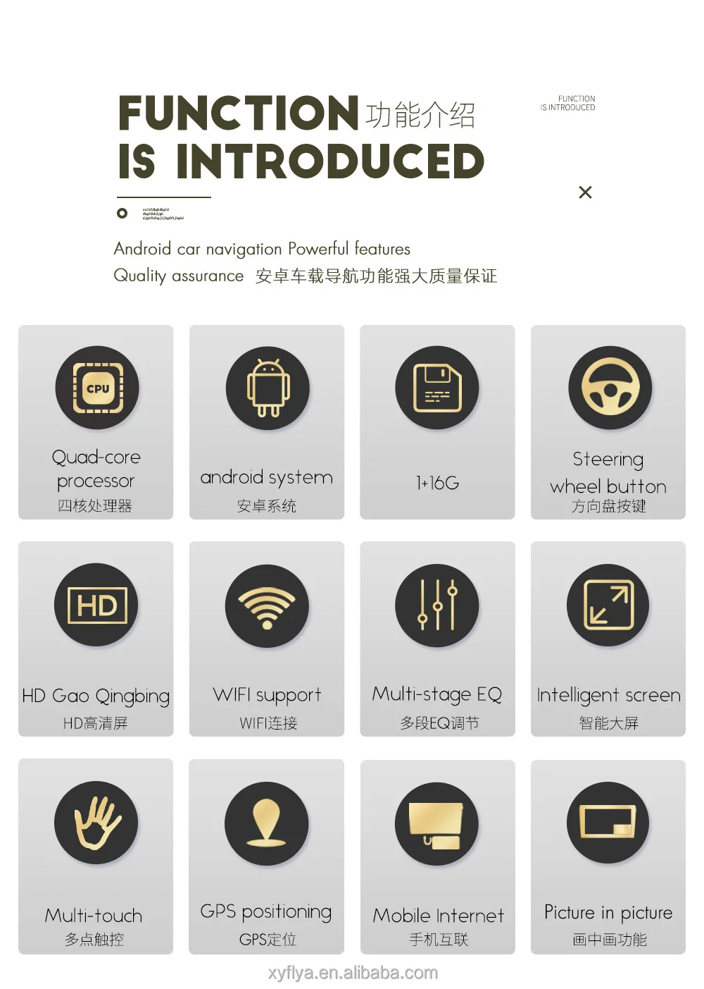 Multi-Language Android System Mobil Internet Car Stereo GPS Navigation Car DVD Player