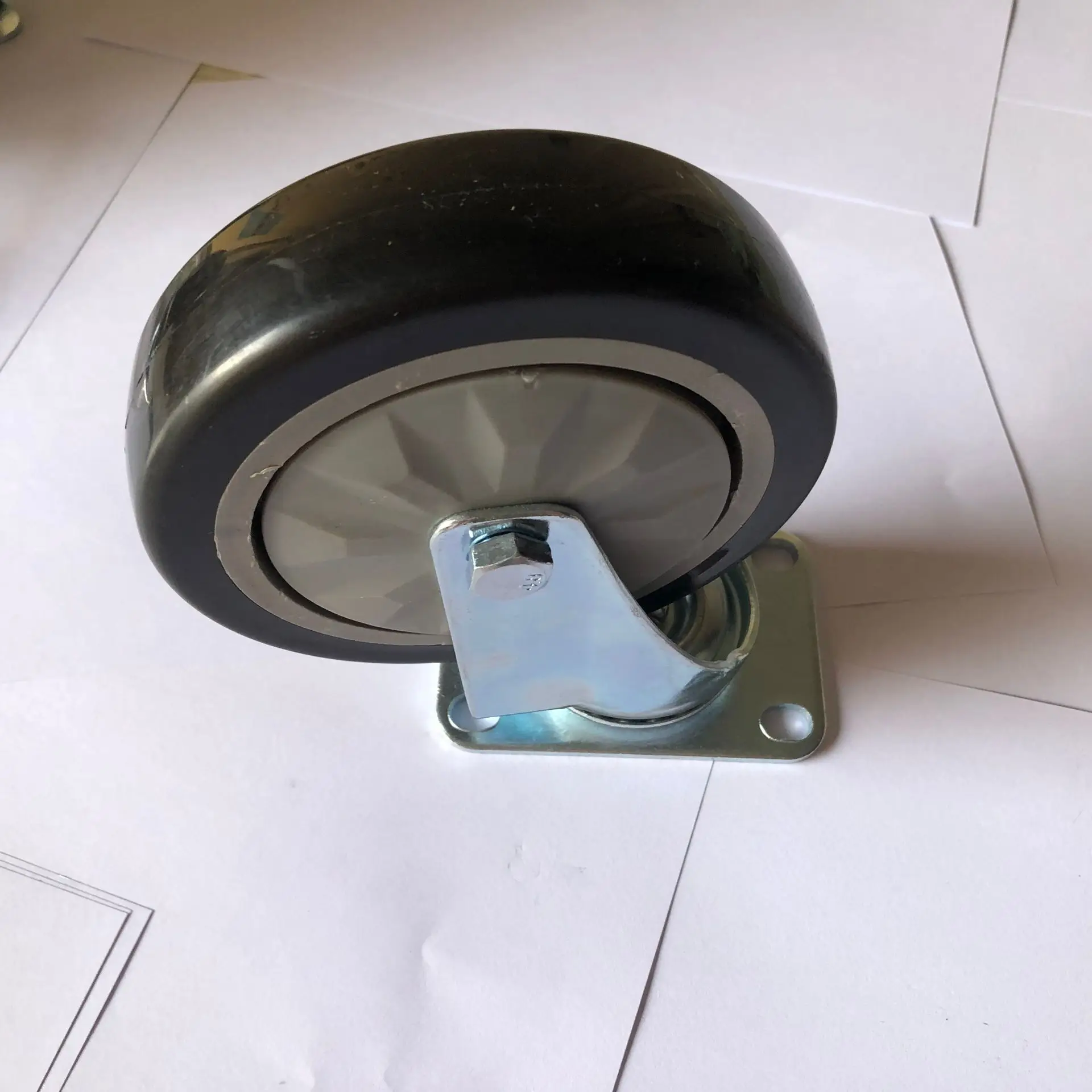 supermarket caster wheel for shopping cart  TPU and TPR tread shopping cart castor wheel pvc