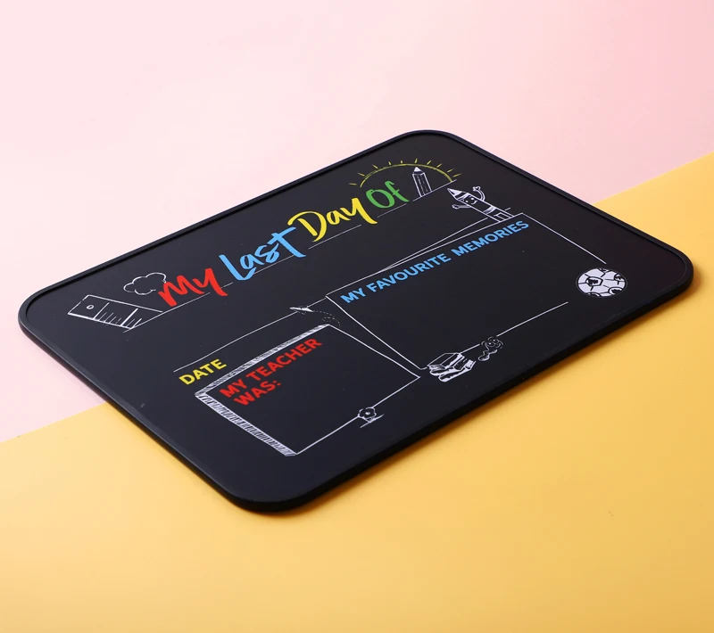 Soft Frame Thin Thickness Back To School First And Last Day Wet Erase Magnetic School Chalkboard