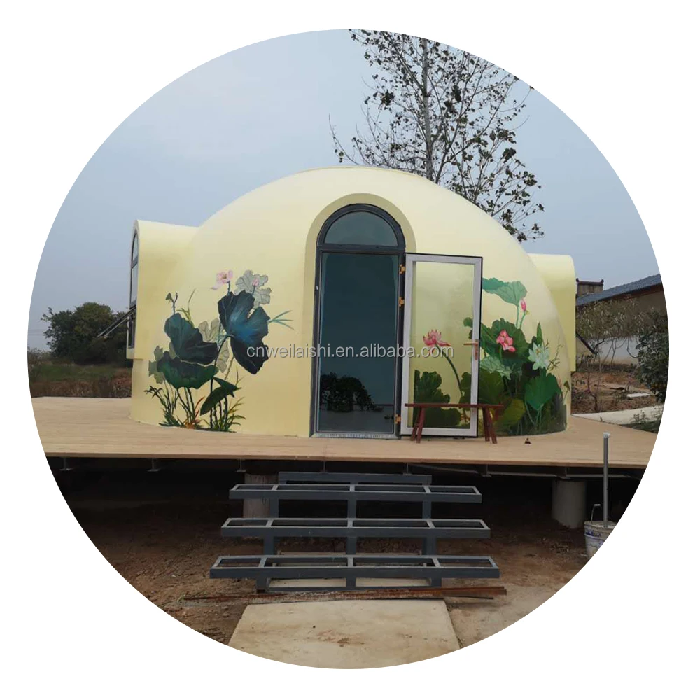 Cheap EPS Material Module house Structure Dome Prefab warmest home integrated graphene House round
