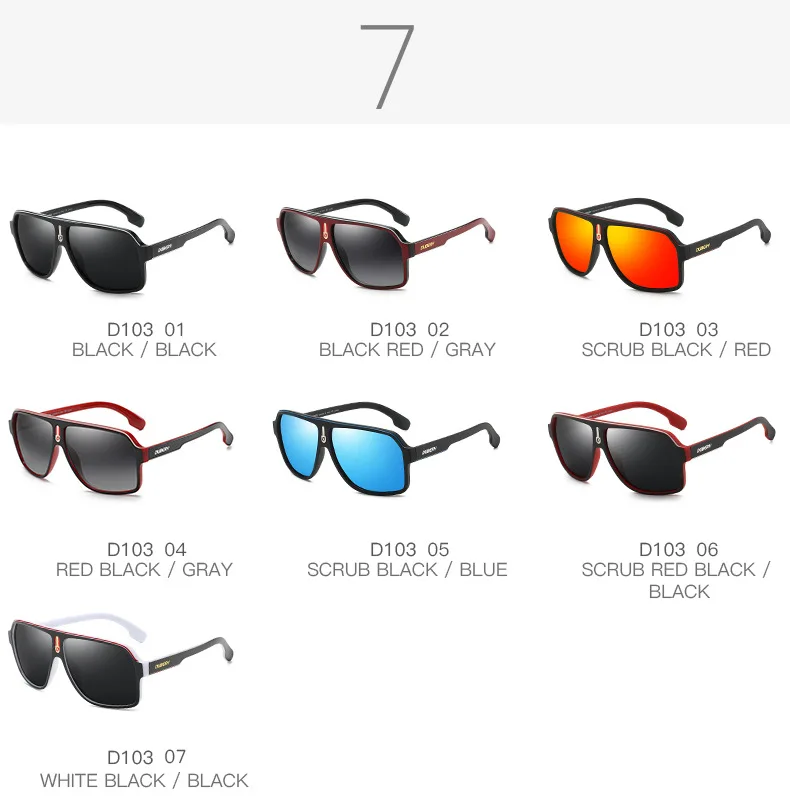 2024 dubery Sunglasses Men Polarized UV400 High-Quality Fashion TAC Mirror PC Frame Ultralight Men Sun Glasses Outdoor