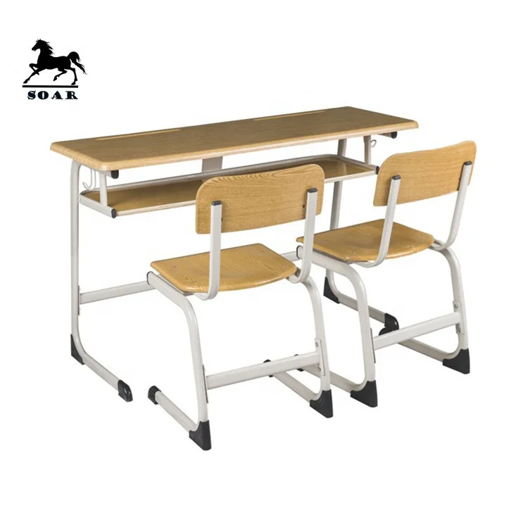
Double seat school desk for student furniture 