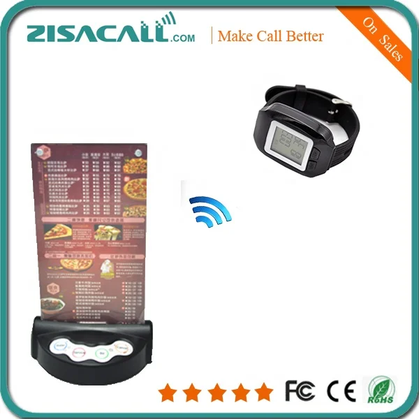 Wireless restaurant ordering call button system  table service call bell button