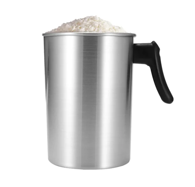 1.2L 1.8L 3L Wax Pitcher Dispenser Aluminum Pot Candle Wax Pouring Jug, black /silver color