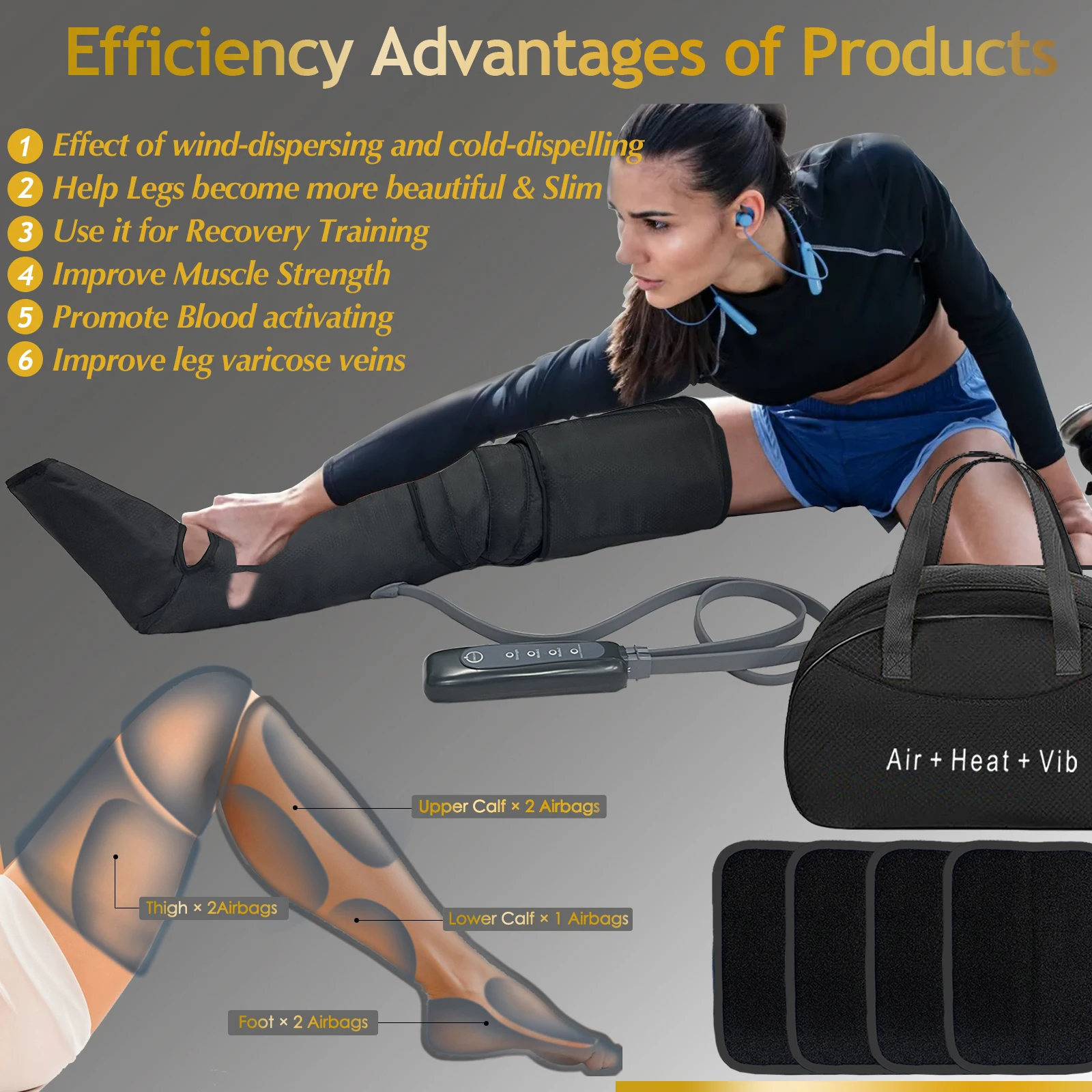Full Lymphedema Pressotherapy Relaxation Certificate Blood Whole Knee Lower Syndrome Leg Massager