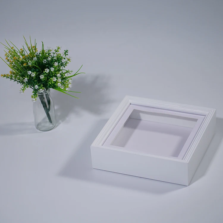 square Simple Double-sided glass specimen photo frame for home decor
