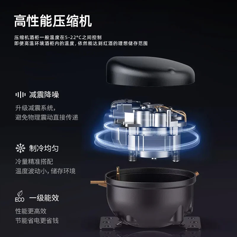 Customized Thermostatic Electric Wine Cigar Cooler Cabinet Stainless Steel Mini Outdoor RV Refrigerator Glass Door Commercial