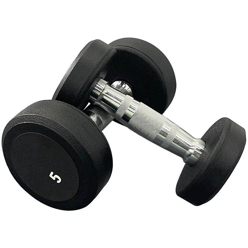 Commercial Gym Use Durable LB KG Head Dumbbells 50kg Rubber Coated Dumbbell Set Fitness Iron/Steel/CPU Material Exercise