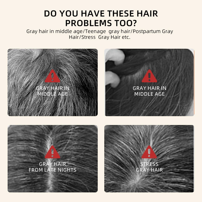 HuaXia No Swollen Natural Ginger Extract Plant Permanent Natural Black Hair Color Dye Shampoo For Women Covering Grey Hair