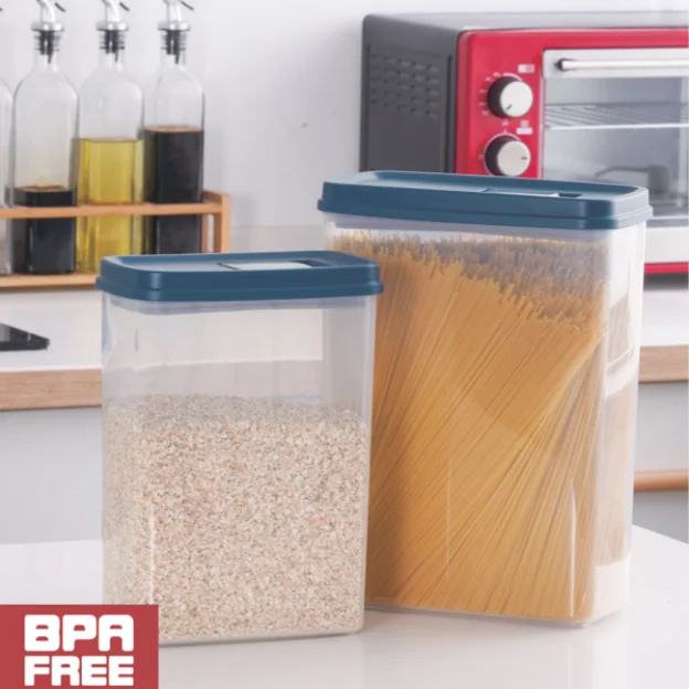 Wholesales Custom Plastic Air Tight Containers Dry Goods Kitchen Pantry clear kitchen food box