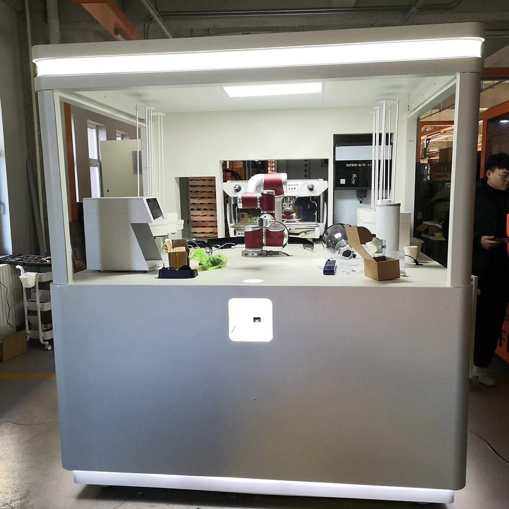 Круглосуточный беспилотный кофейный робот торговый центр Автоматический сотрудничества продаж Кофе