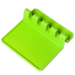 Silicone Utensil Rest with Drip Pad for Multiple Utensils, Heat-Resistant, BPA-Free Spoon Rest & Spoon Holder for Stove Top