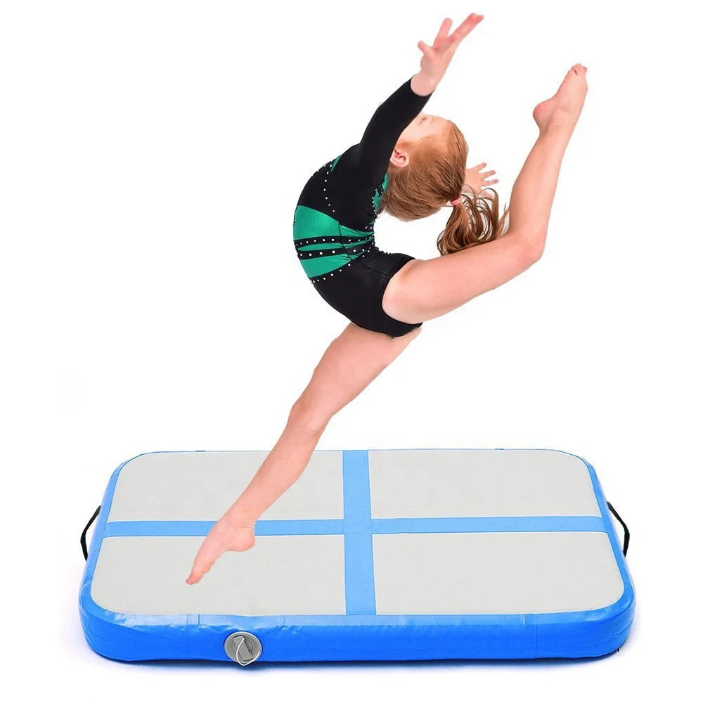 Gymnastics Accessories 1M Child Air Track Tumbling Inflatable Bouncer Gymnastics Floor Trampoline arts Gym Yoga Mattress
