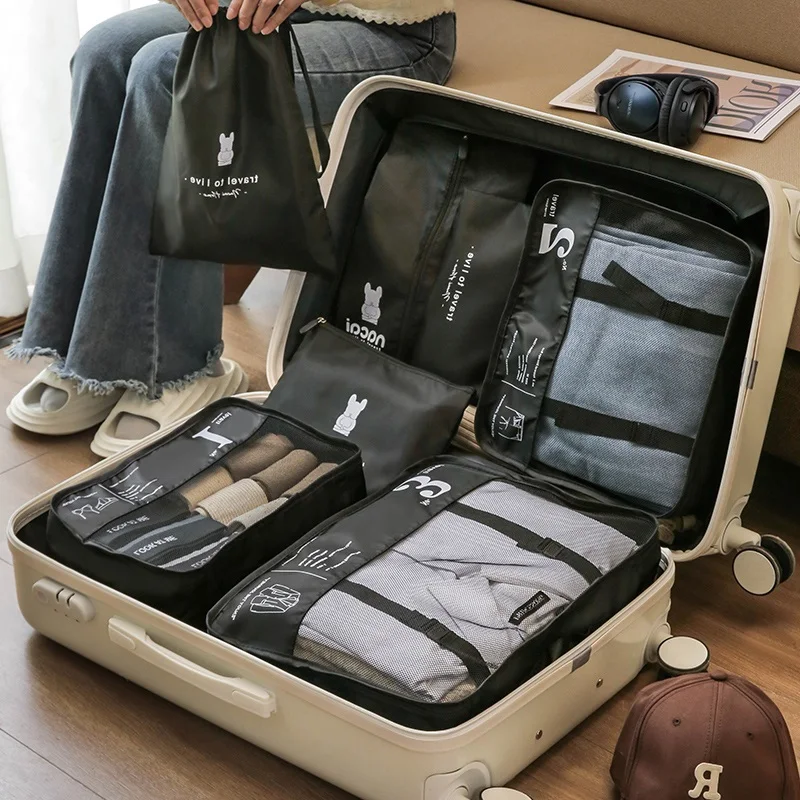 SW Hot Sale Wholesale  Travel Luggage Organizer Suitcase Organizer Packing Cubes 7sets