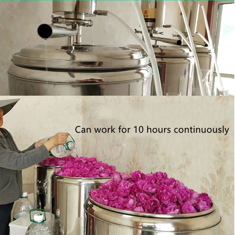 Automatic Rose Lavender Essential Oil Extracting Machine Essential Oil Distillation Machine