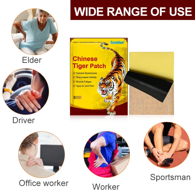 Wholesale Chinese Tiger Patch Rheumatism Arthralgia Herbal Patch OEM/ODM