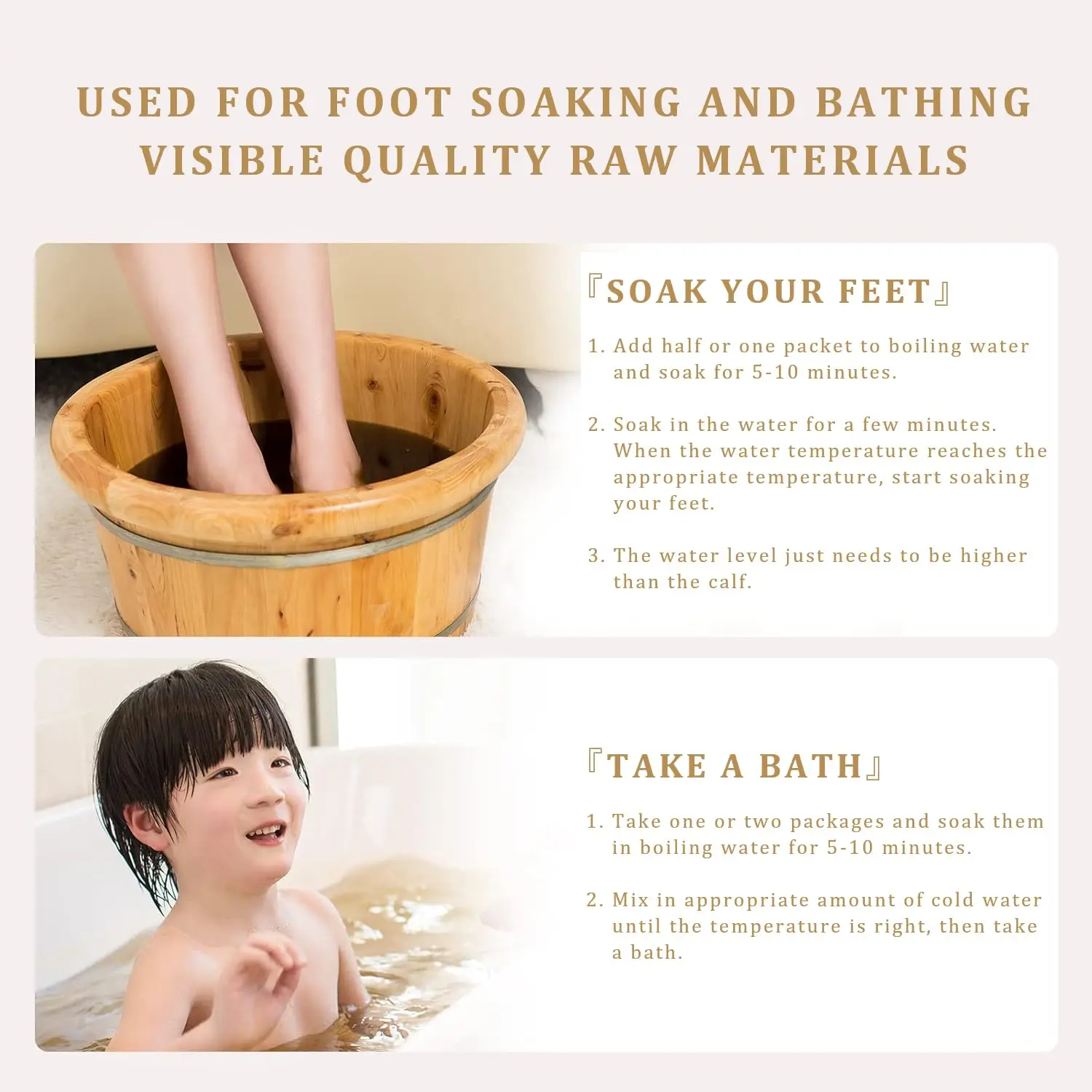 OEM/ODM Herbal Detox Foot Soak Wormwood Ginger Moxa-Infused Product Relieving Fatigue Repelling Cold Dampness Safety Feature