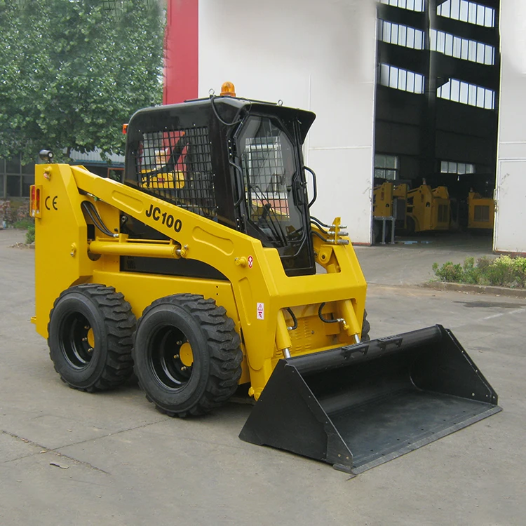 High quality mini skid steer loader JC100 EPA engine skid steer wheel 120hp with loading capacity 1200kg