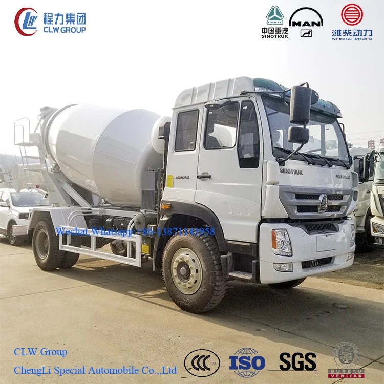 HOWO concrete truck 7 m3 concrete mixer and transporting