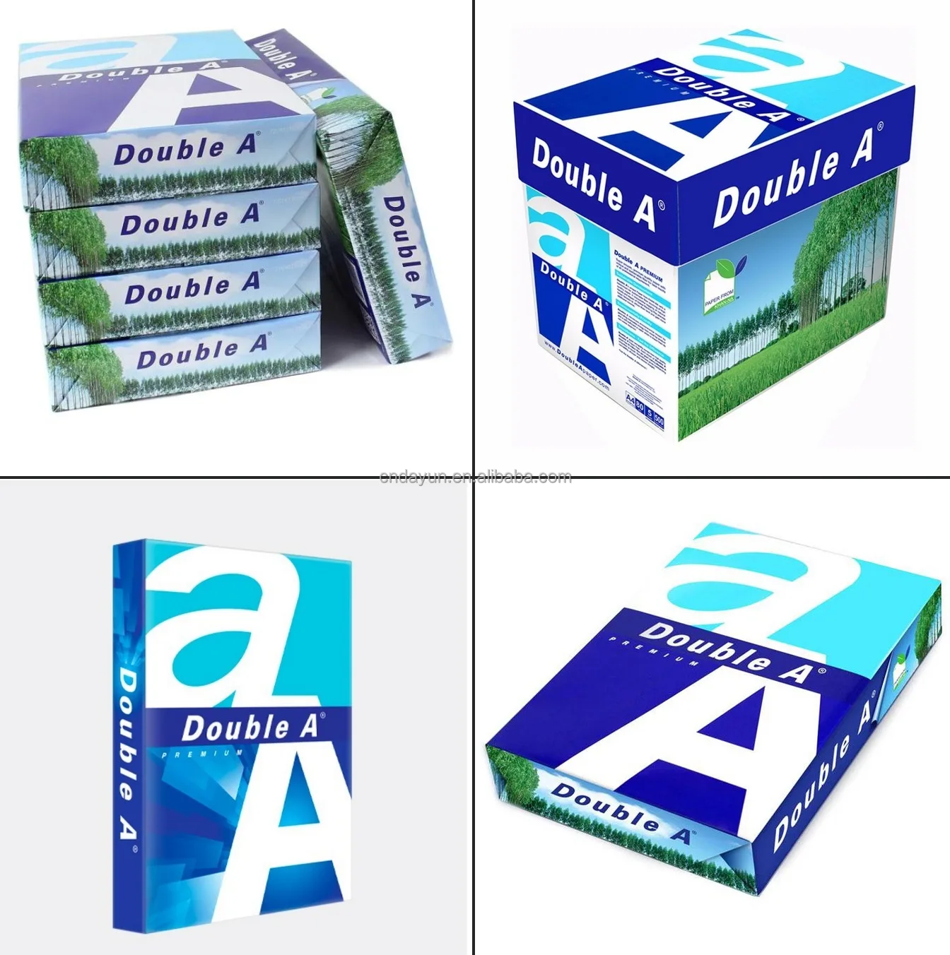 Chinese Manufacture Double A4 Size Copy Paper Cheaper Paper 500 Sheets Ream Paper A4 70G 80G in Thailand Letter Size 8.5*11 75g