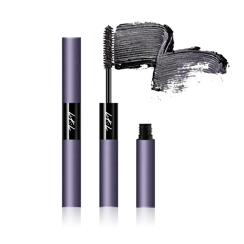 Wholesale Custom Thick Lengthening Double Head Waterproof 4D Silk Fiber EyeLash Mascara