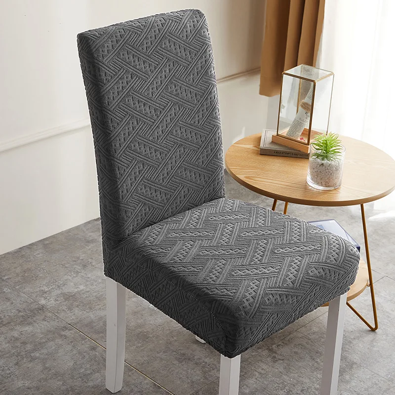 Оптовая продажа плотный трикотажный жаккардовый стрейч спандекс чехол для кресла украшения столовой