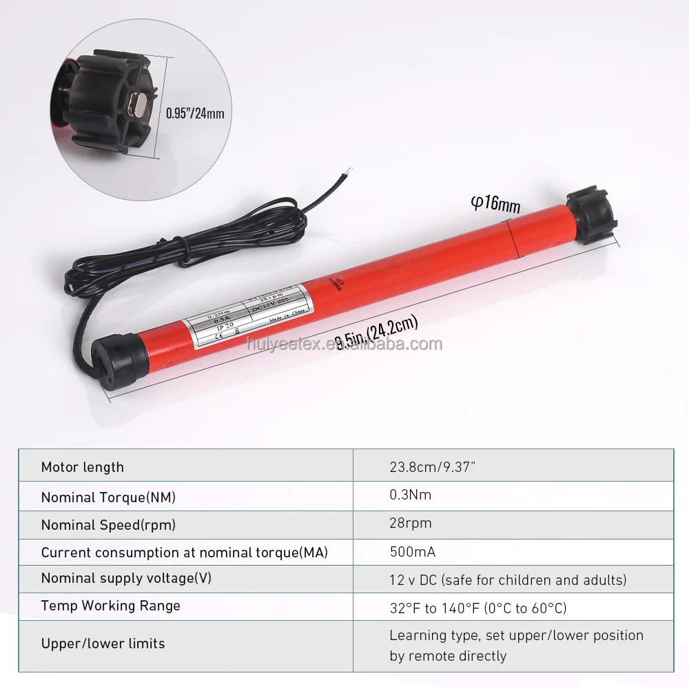 DC 12V Tubular Motor Electric Blinds Motor Mini Roller Blind Drive For Roller Blind with Remote Control