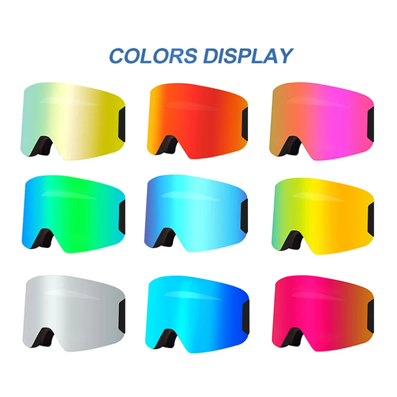 DEX Ski Goggles Manufacturer OEM Custom removable lens Anti-Fog Googles Snowboard Glasses Ski Snow Goggles