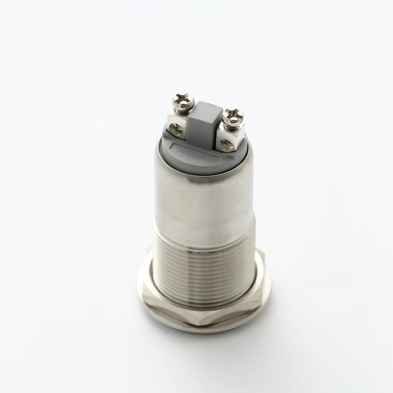 19mm stainless steel  metal uncontinuous sound Buzzer alarm with flash light(PM191B-SM)