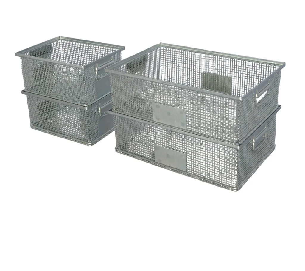 BHK47 Stable Low Price Rigid European Wire Mesh Roll Cart wire mesh container With High Quality