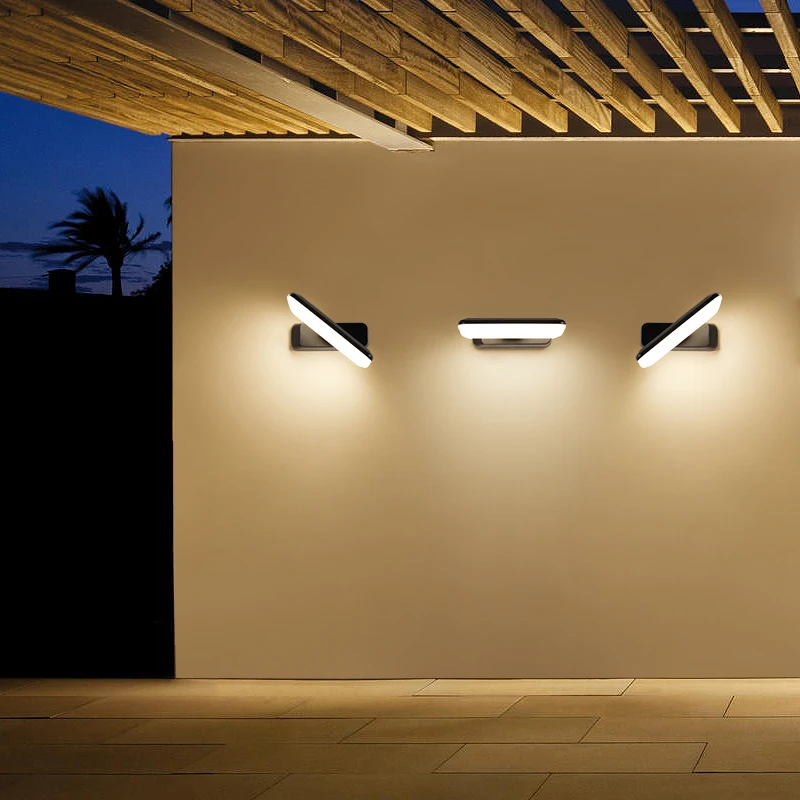 Scandinavian Light Luxury Style Rotatable Functional Solar Outdoor Aluminium Waterproof Rustproof Decorative Wall Sconce