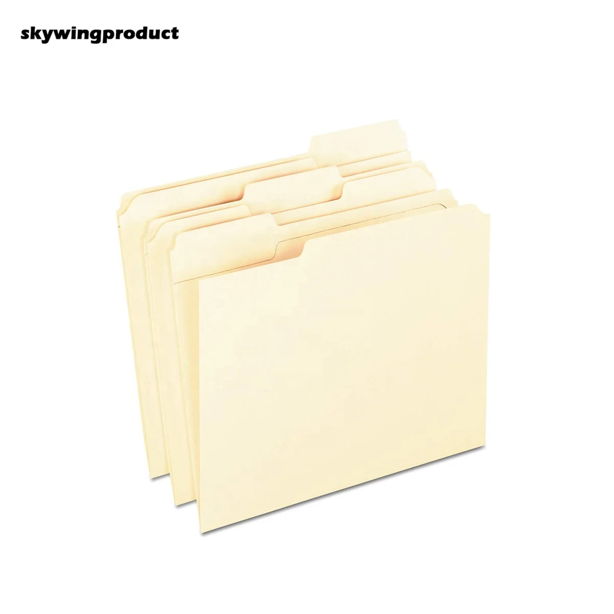 skywingproduct Eco-friendly 11pt Manila 1/3cut 100pcs/box Reinforced Tabs Buff Manila File Folder