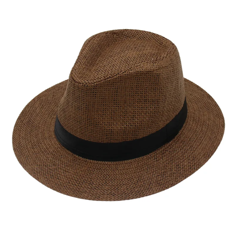 Wholesale Unisex Sun Straw Hats Custom Logo Panama Straw Hats